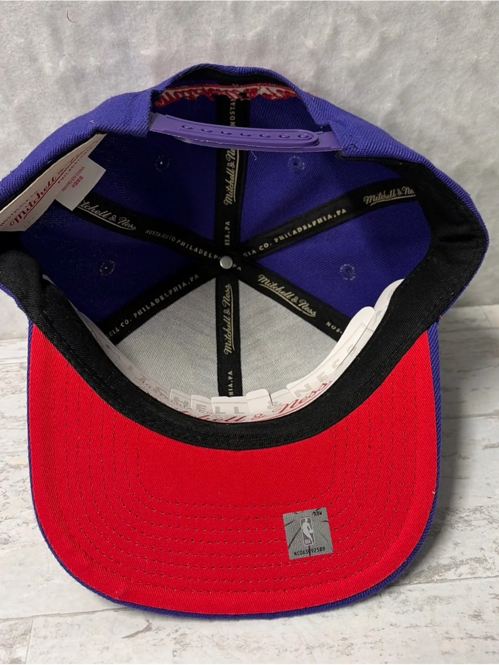Mitchell & Ness NBA Toronto Raptors Classic Purple Snapback Hat Cap